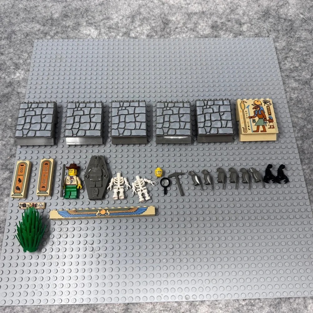 Lego Parts Lot 5978 5988 Egyptian Adventurers Hieroglyphs Walls Tomb Pharaoh